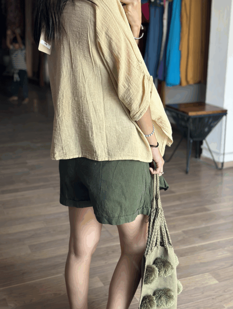 Falda Short Lucia Verde Militar - Imagen 3